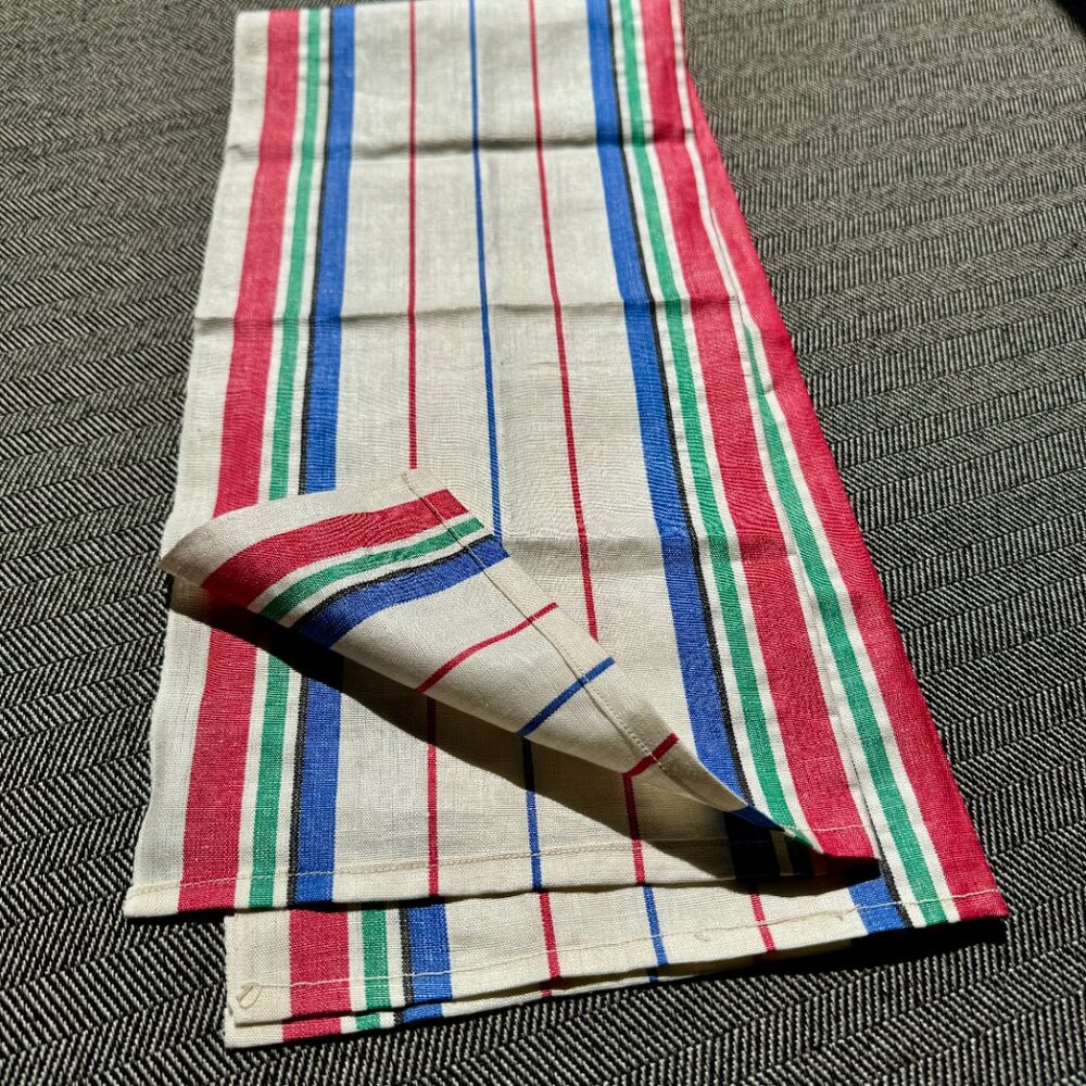 Striped Vintage Utility Kitchen Tea Towel - Picture 6 of 13